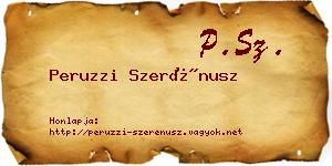 Peruzzi Szerénusz névjegykártya